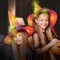 Halloween-i LED-es boszorkány kalap rózsaszín 38 cm