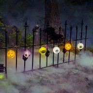 Halloweeni lampion fényfüzér elemes 6 LED  7,5 x 150 cm
