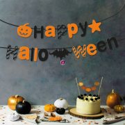 Halloweeni girland Happy Halloween felirat papír 3,5 m