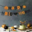 Halloweeni girland Happy Halloween felirat papír 3,5 m