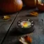 Dekor világítás halloweeni tökhöz - 3 LED - 3 x AAA - fekete szellem