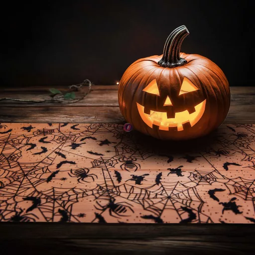 Asztalterítő futó - halloween-i motívumokkal - 180 x 28 cm