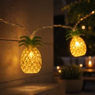 LED fényfüzér ananászok 1,65 m, 10 LED 2 x AA
