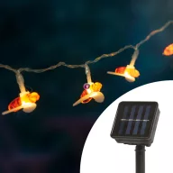   Napelemes fényfüzér méhecskés 20 LED szolár égősor melegfehér 2m