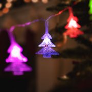 Elemes fényfüzér 20 LED Fenyőfa színes 2,3m