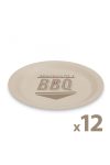 Papírtányér szett - BBQ - 23 cm - 12 db / csomag