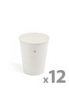 Papírpohár - fehér - 2,5 dl - 12 db / csomag
