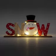   LED-es karácsonyi polcdísz "Snow" hóemberes 22 x 3,5 x 8,5 cm