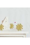 Karácsonyi dekor - jégkristály - arany - 7 x 7 cm - 5 db / csomag