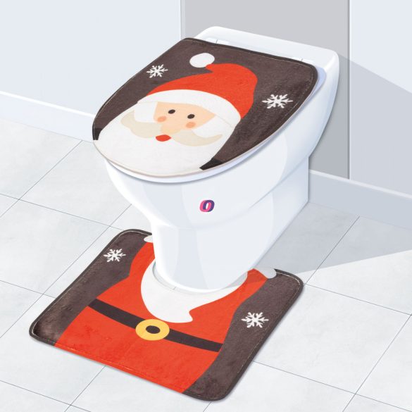 Karácsonyi WC ülőke huzat dekor Télapó 2 részes