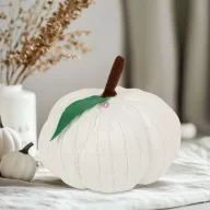 XL őszi tök dekoráció - fehér - 20 cm 2. osztály