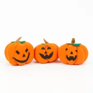   Halloween-i tök dekoráció - 10 x 10 x 11 cm - 3 féle - 3 db / csomag