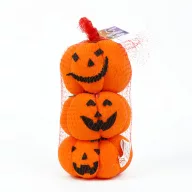  Halloween-i tök dekoráció - 10 x 10 x 11 cm - 3 féle - 3 db / csomag