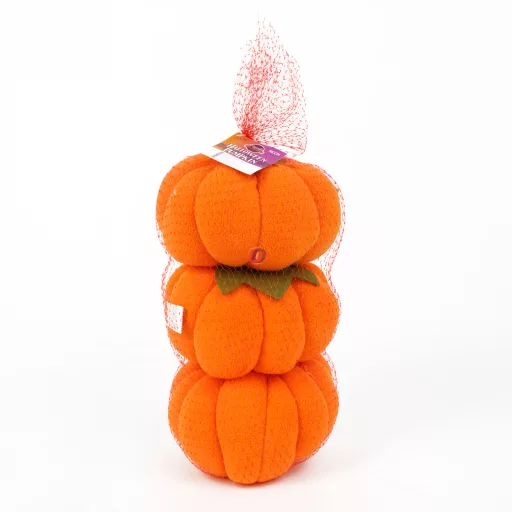 Halloween-i tök dekoráció - 13 x 13 x 14 cm - 3 db / csomag