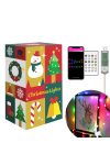 Smart fényfűzér csillag, 20 LED színes/melegfehér Bluetooth, USB