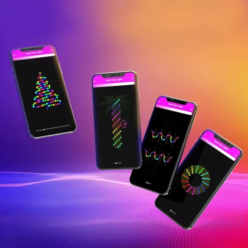 Smart fényfűzér 5m RGB LED 16 millió szín, Bluetooth, USB