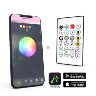   Smart fényfüzér - csillag - zene mód - USB - 25 RGB LED - 5 m - Bluetooth
