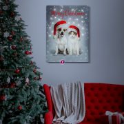   Karácsonyi LED-es hangulatkép - fali akasztóval, 2 x AA, 30 x 40 cm - 58452