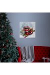 Karácsonyi LED-es hangulatkép - fali akasztóval, 2 x AA, 30 x 30 cm - 58454B