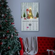 LED-es fali kép kalendárium 3 melegfehér LED 30 x 50 cm