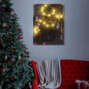   Karácsonyi LED-es hangulatkép fali akasztóval, 2 x AA, 30 x 40 cm