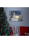 LED-es fali hangulatkép téli táj 2 x AA, 48 x 38 cm