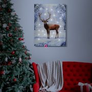 LED-es fali hangulatkép rénszarvas 2 x AA, 30 x 40 cm
