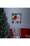 LED-es fali kép vörös pinty 30 x 30 cm