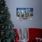  LED-es fali hangulatkép "Let it snow" 2 x AA, 40 x 30 cm