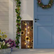 XL LED-es welcome dekoráció akasztóval, 2 x AA, 30 x 70 cm   XL LED-es welcome dekoráció akasztóval, 2 x AA, 30 x 70 cm