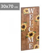   XL LED-es welcome dekoráció akasztóval, 2 x AA, 30 x 70 cm