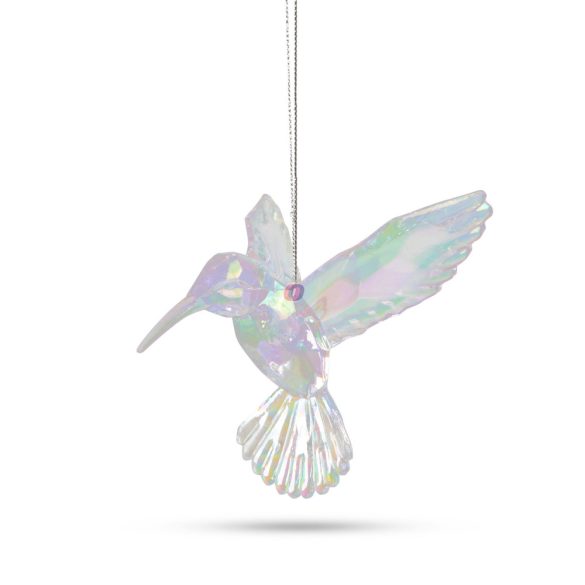 Karácsonyi dísz - irizáló, akril kolibri - 95 x 100 x 65 mm
