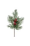 Karácsonyi pick - fenőyág piros bogyóval 35 cm