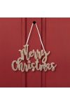 Karácsonyi Merry christmas felirat - ajtódísz - arany 12 cm