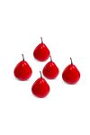 Dekor termés piros gyümölcs - 6 cm - 5 db / csomag