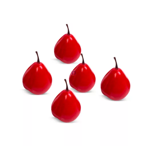 Dekor termés piros gyümölcs - 6 cm - 5 db / csomag