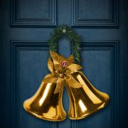 Karácsonyi dekor harang arany színben