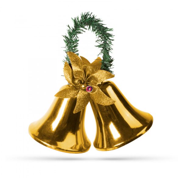 Karácsonyi dekor harang arany színben