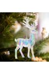 Karácsonyi dekor irizáló kristály rénszarvas 15 x 6 x 7,5 cm