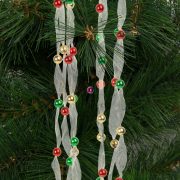 Karácsonyi organza girland 2,7 m 10 mm többszínű