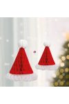 Karácsonyi dekor 3D, papír mikulássapka lampion