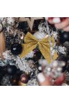 Karácsonyi dísz glitteres masni szett arany 12 db / csomag