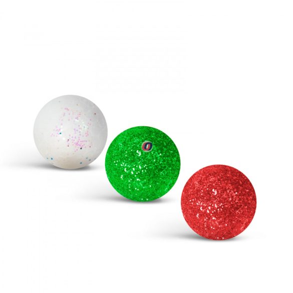 Karácsonyi gömb dísz glitteres, polifoam golyók 20 mm 2 féle 17 g / csomag