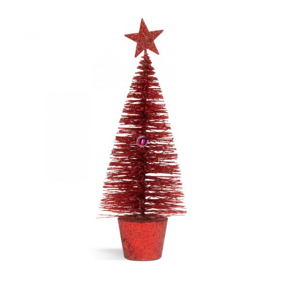 Mini dekor műfenyő glitteres 18 cm 4 szín