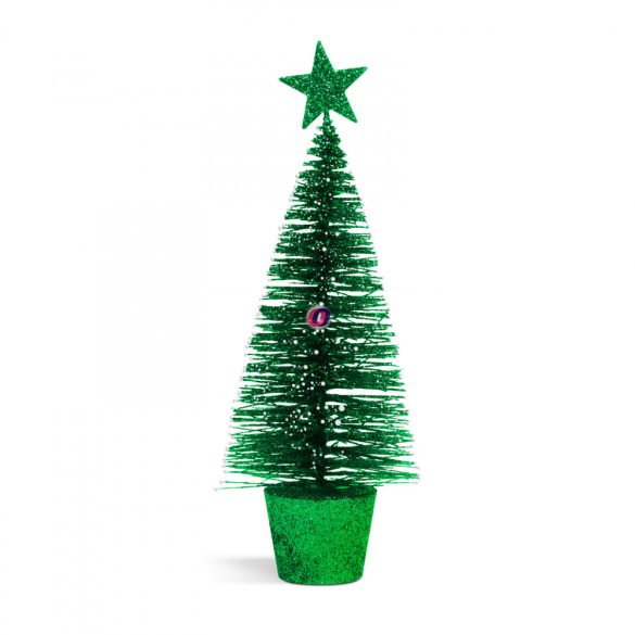 Mini dekor műfenyő glitteres 18 cm 4 szín