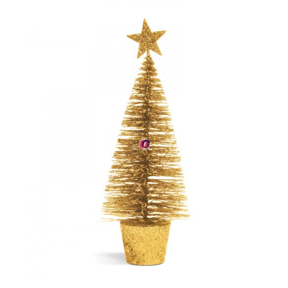 Mini dekor műfenyő glitteres 18 cm 4 szín