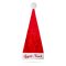 XL Egyedi neves Mikulás sapka - plüss - piros / fehér - 75 x 32 cm