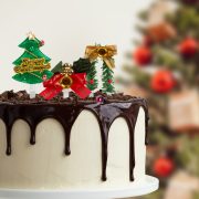 Karácsonyi 3D tortadekor 10 cm 2 féle 3 db / csomag