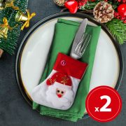 Karácsonyi evőeszköz dekor 12 cm 2 féle 2 db / csomag