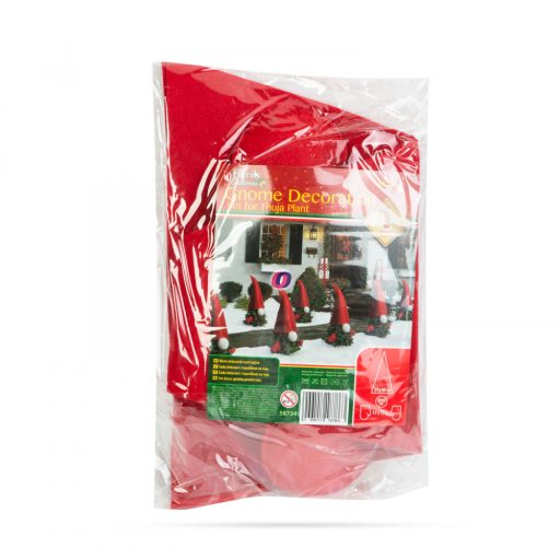 Manó dekoráció szett tujára filc, piros 60 x 39 cm